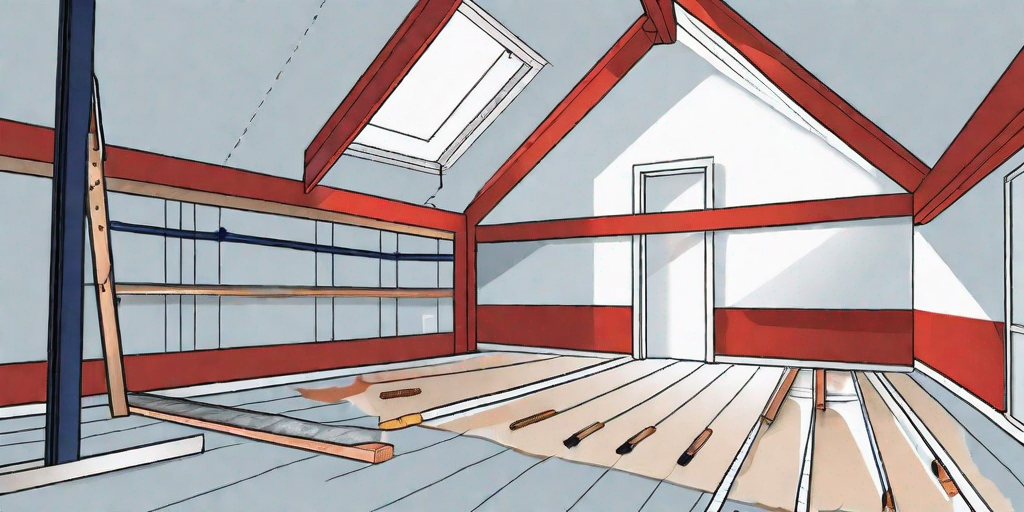 An attic in a suburban house in highlands ranch