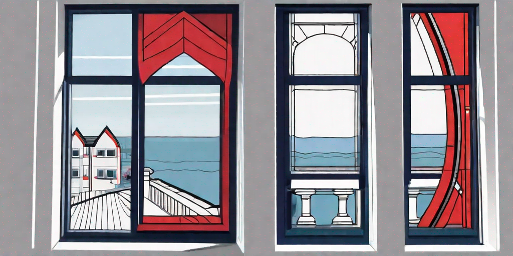 A beautiful custom-designed residential window with a view of the brighton seaside