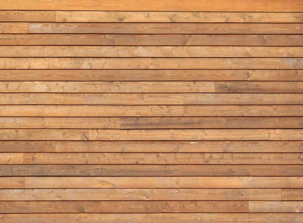 wood siding on building exterior