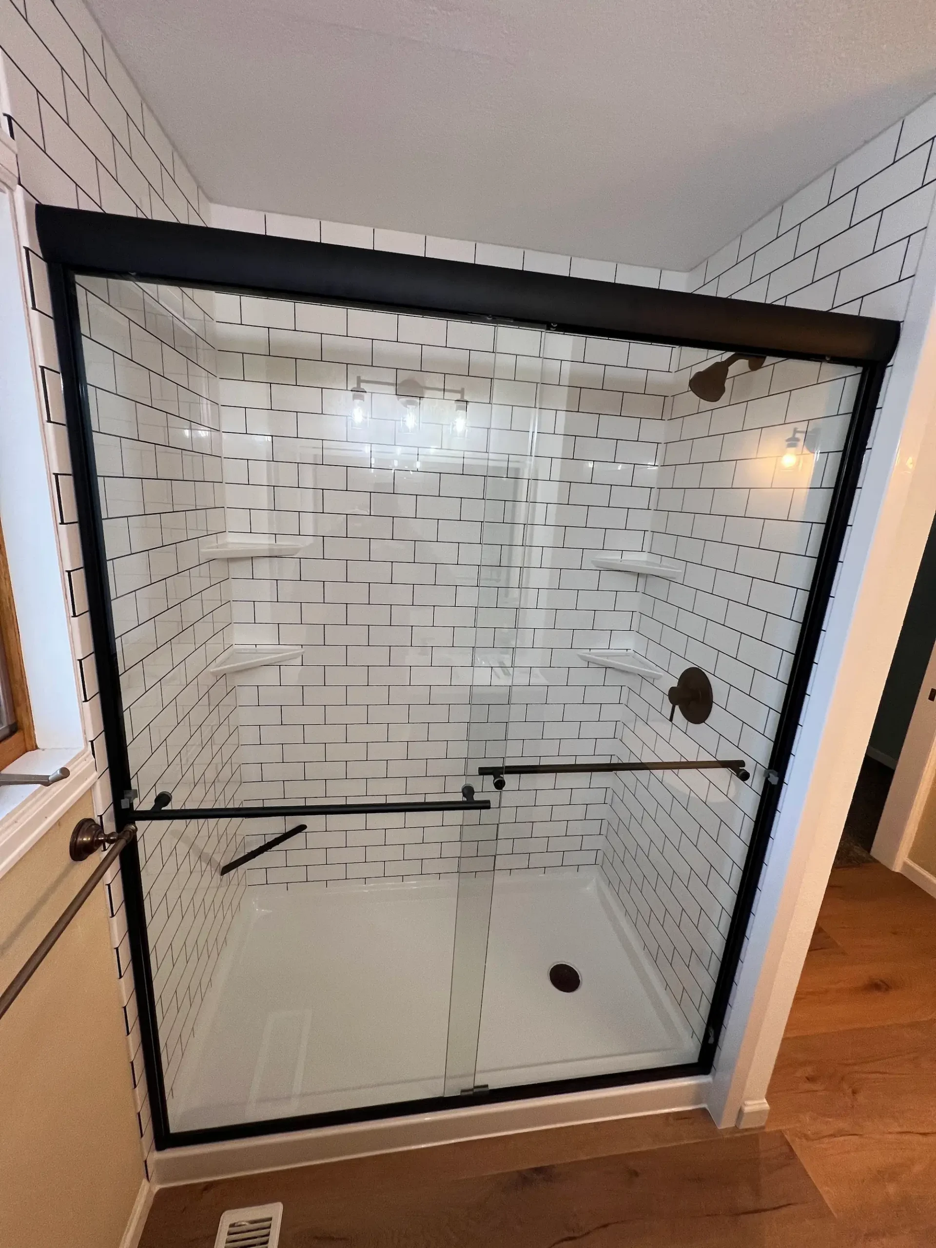 White laser etched subway tile_ Rickman